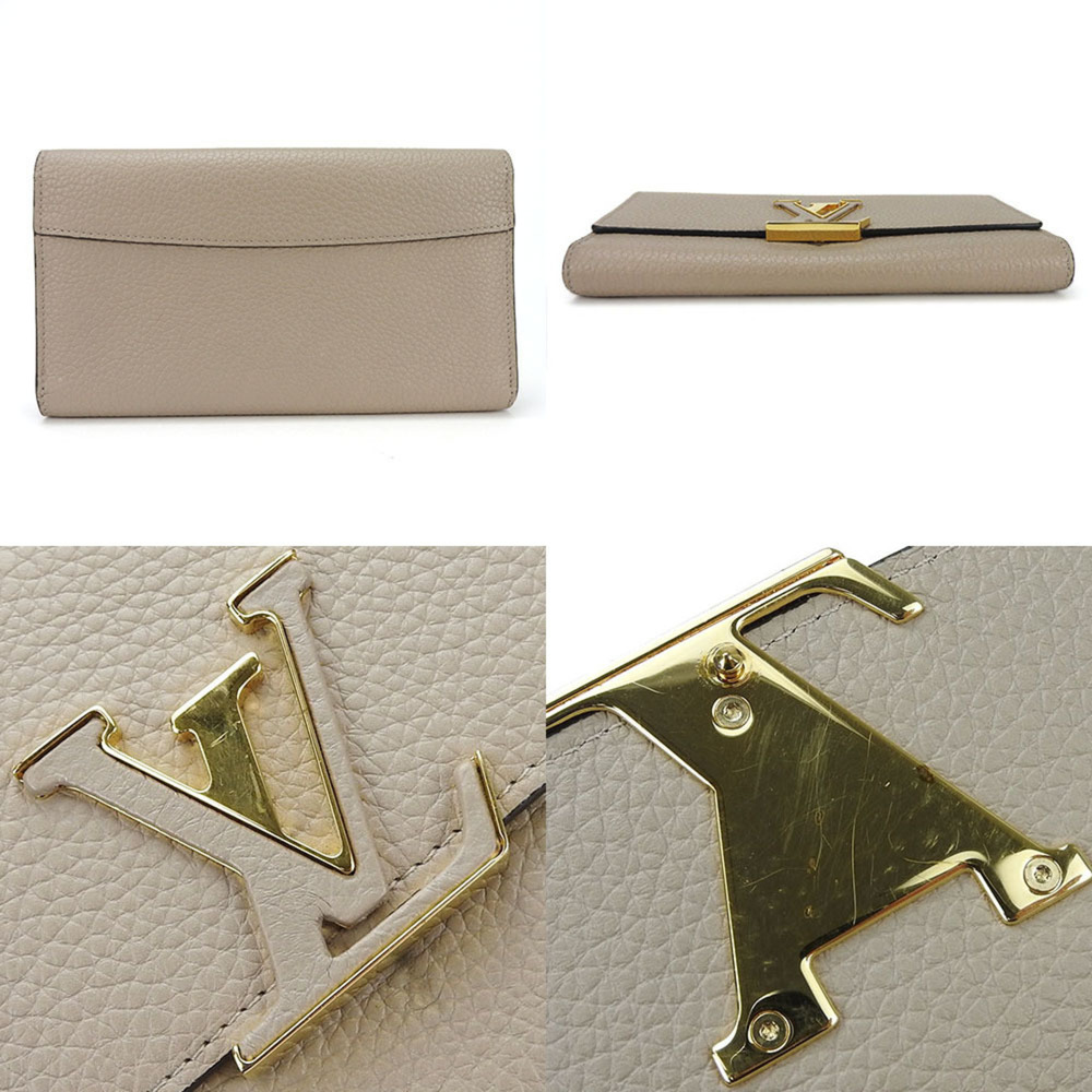 LOUIS VUITTON Cream Leather Wallet - Picture 4 of 7